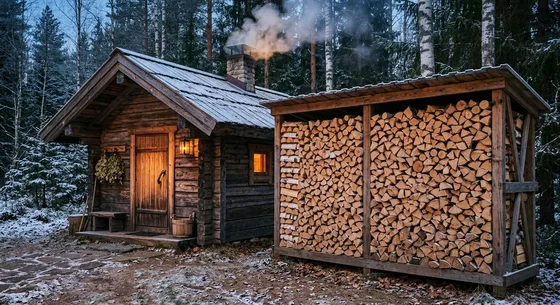 Укладка дров в Кратове, улица Дровяная, 3